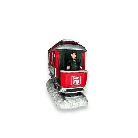 Vintage 90s Coca Cola House LLOYD STREET TROLLEY Figurine 1993 Christmas - Picture 5 of 6